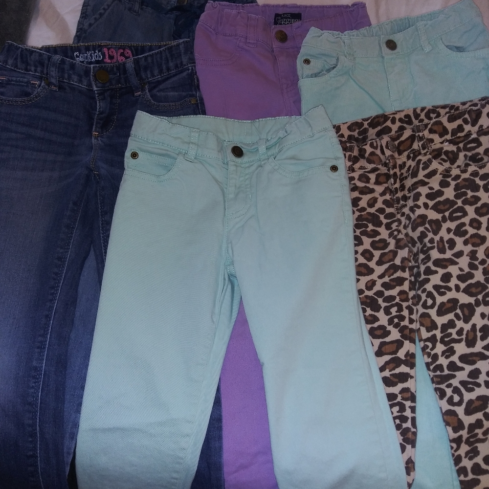 Lot six girls pants size 6